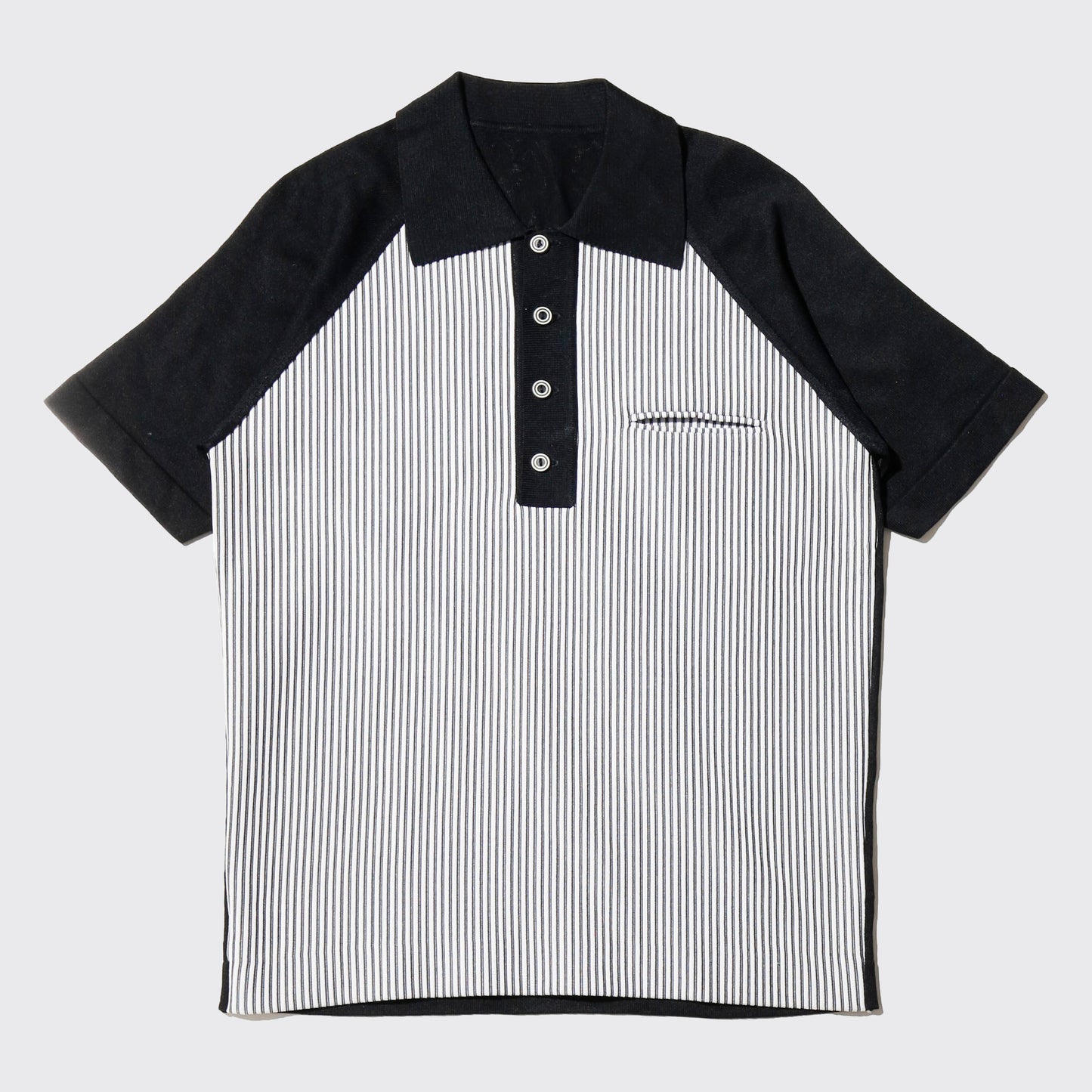 vintage textured stripe polo h/s