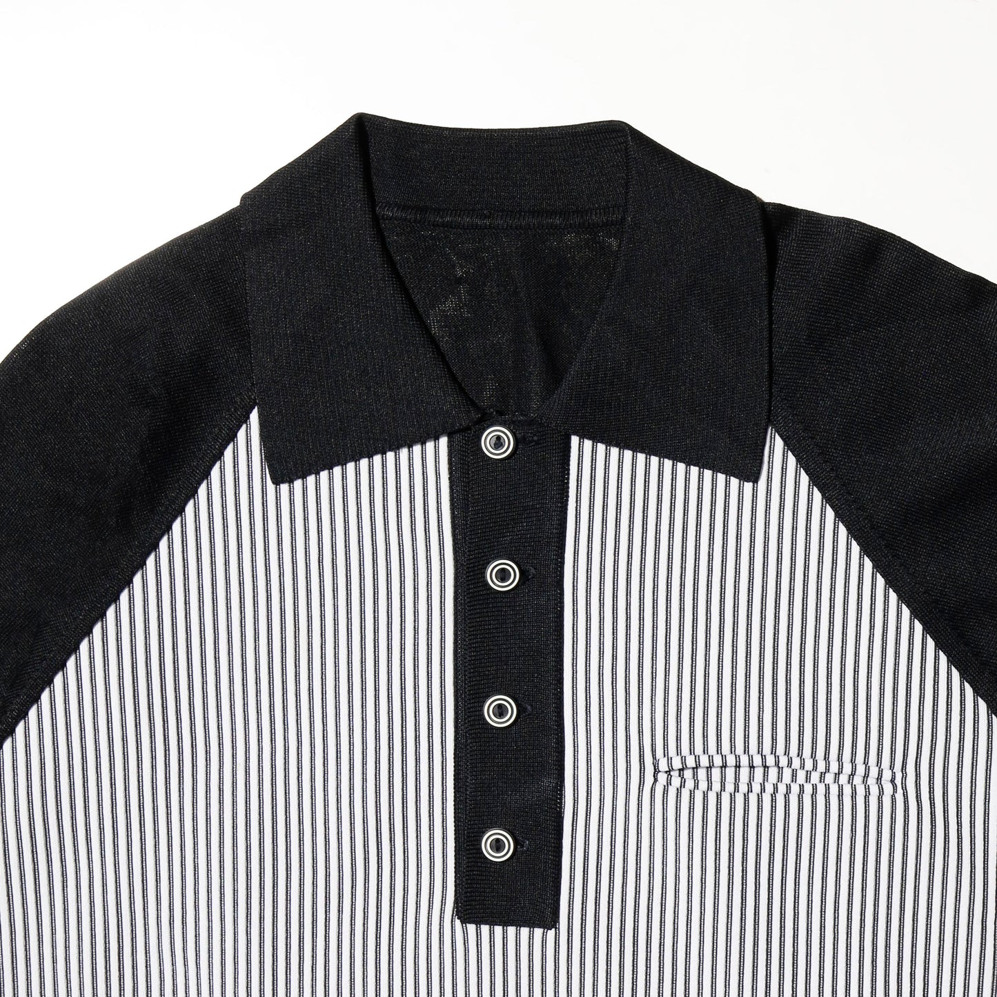 vintage textured stripe polo h/s