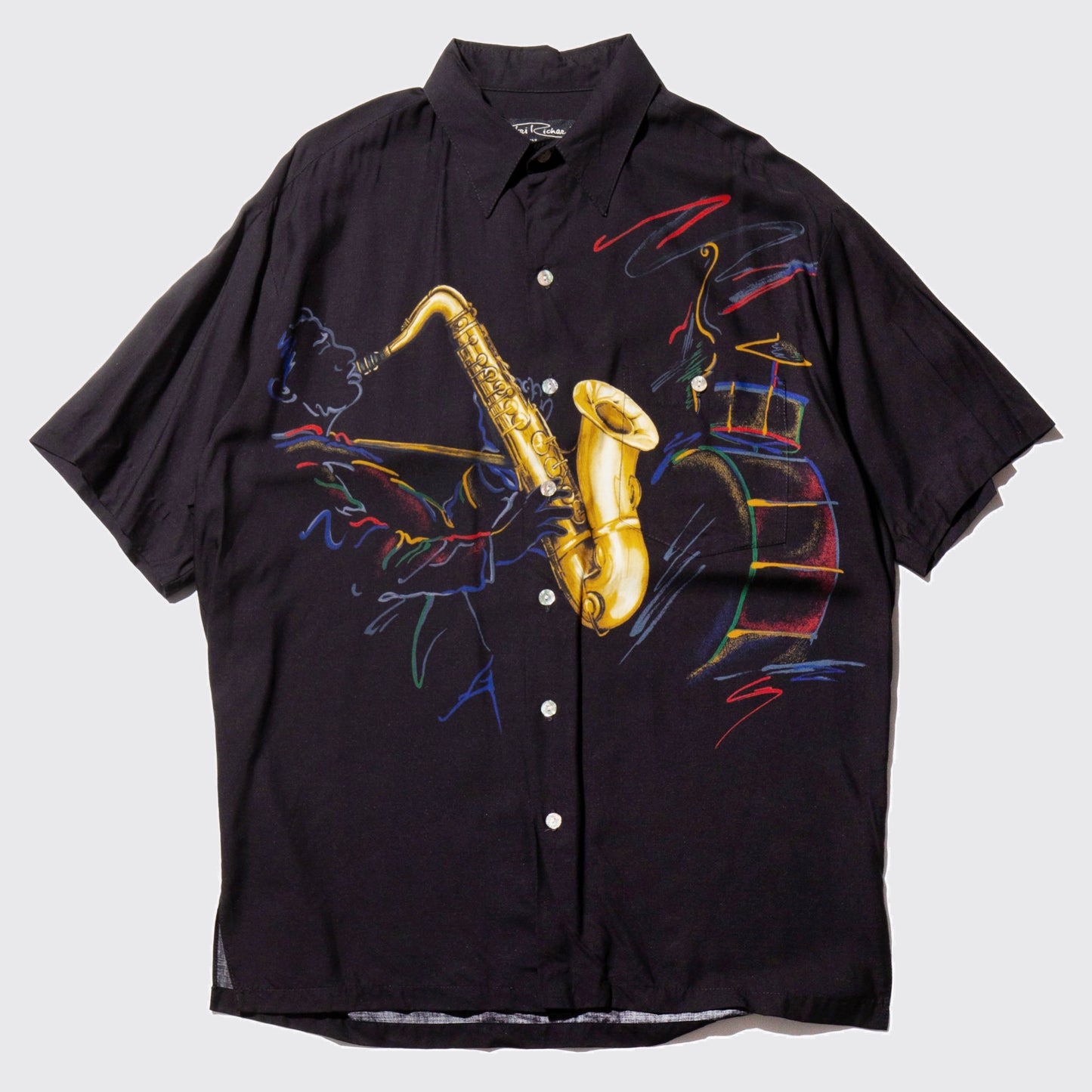 vintage saxophone rayon h/s shirt