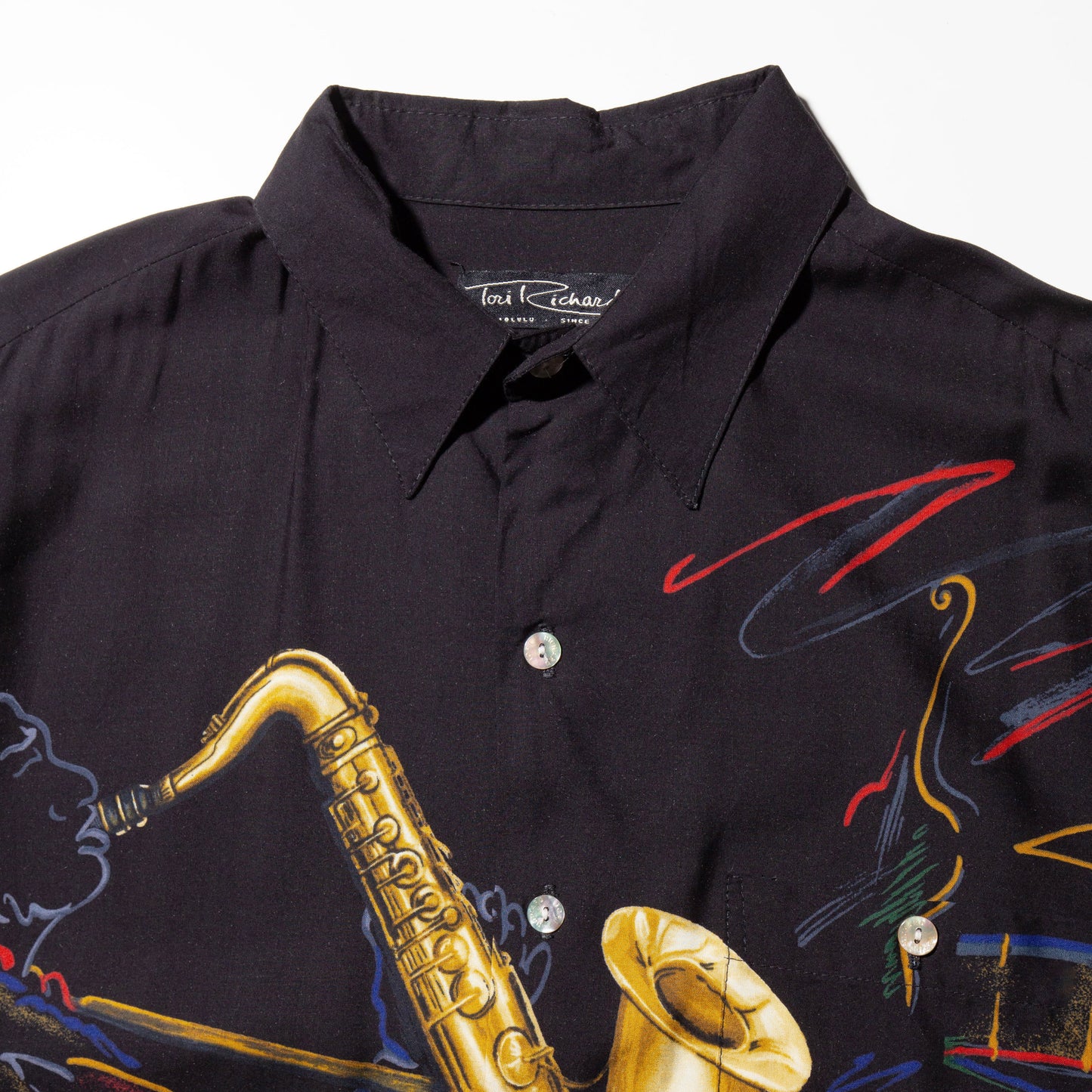 vintage saxophone rayon h/s shirt