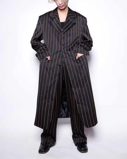 vintage super long stripe zoot set up