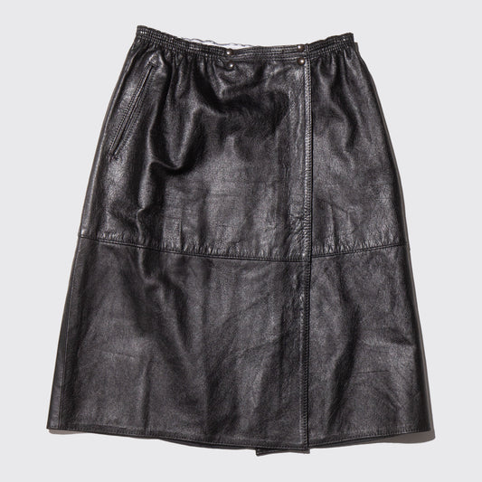 vintage leather lap skirt