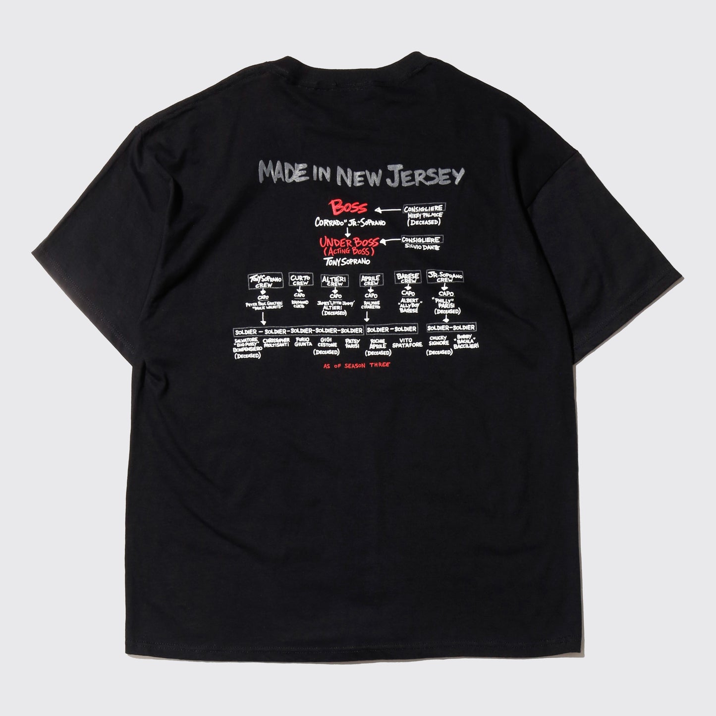 vintage 2002's The Sopranos “made in new jersey" t-shirt