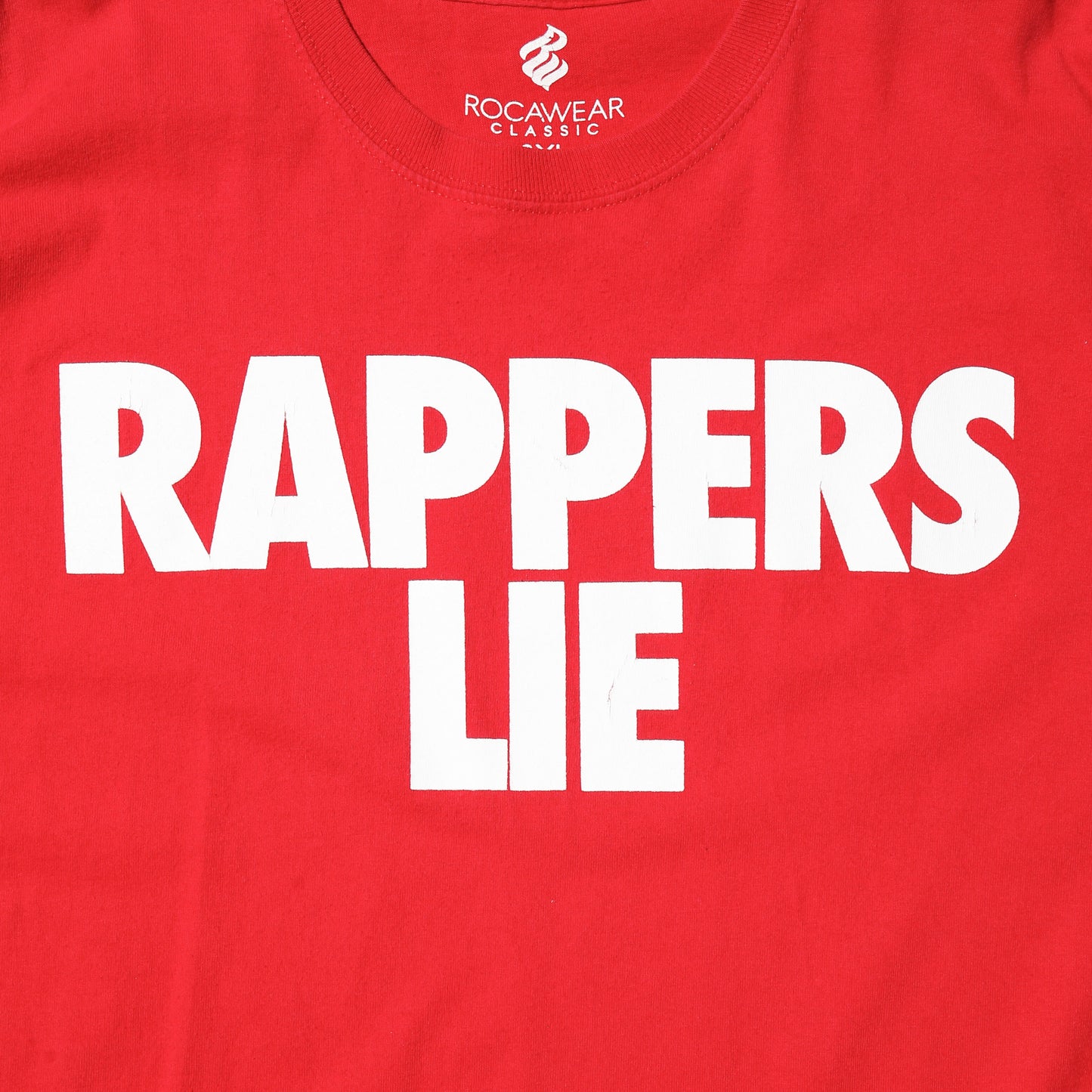 vintage 00’s rocawear “rappers lie / numbers don’t” t-shirt
