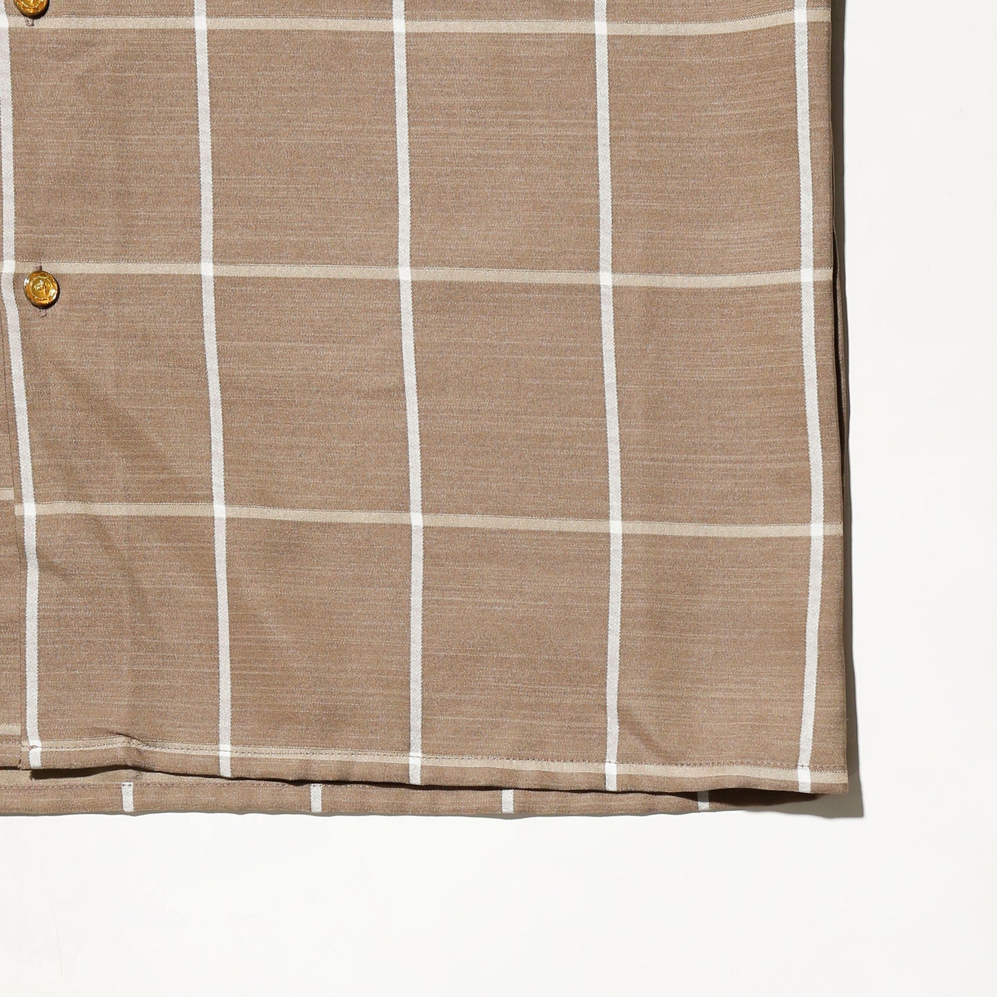 vintage window check open collar shirt