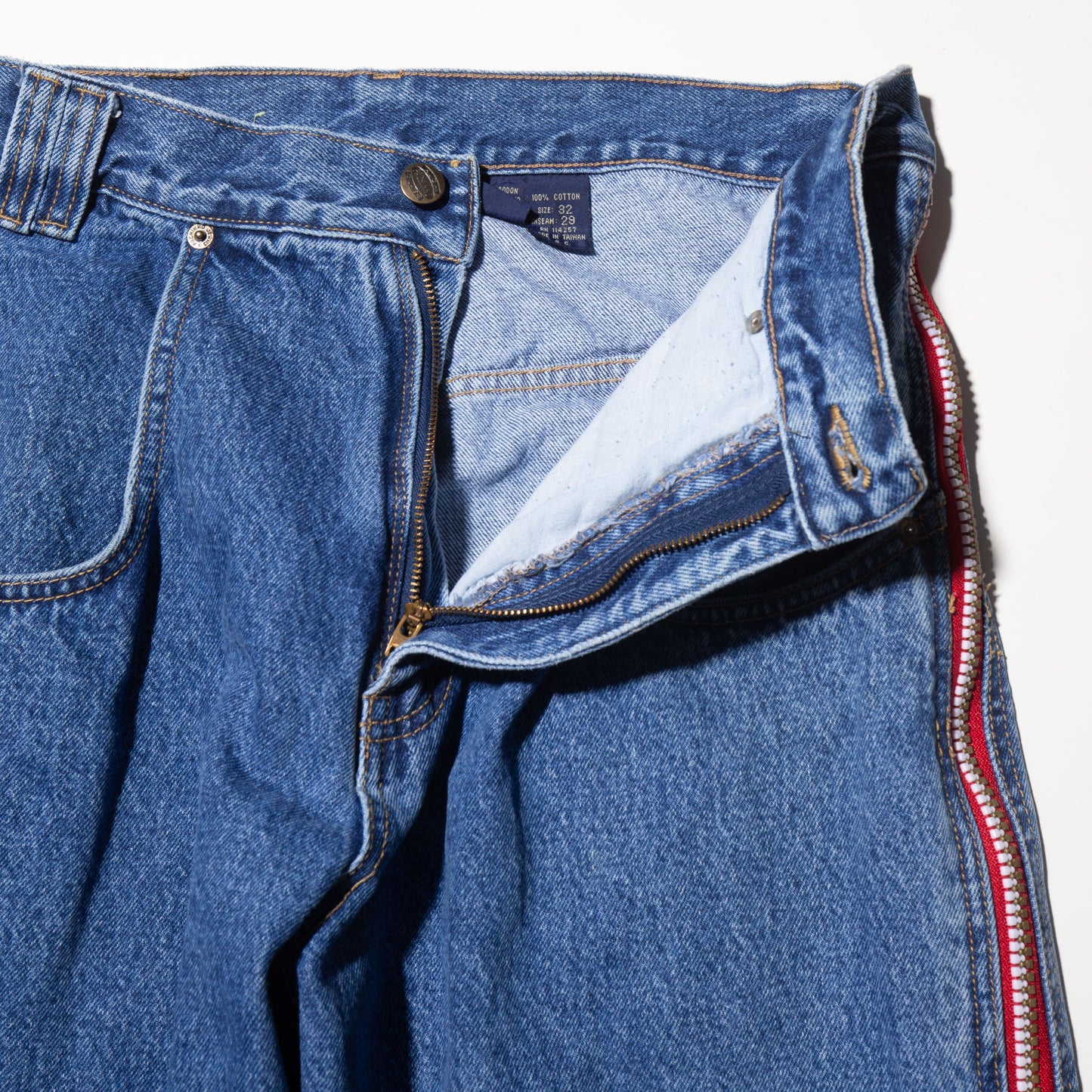 vintage side zip baggy jeans