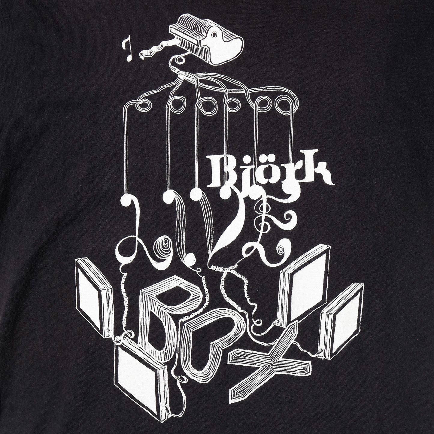 vintage 00's björk "live box" t-shirt