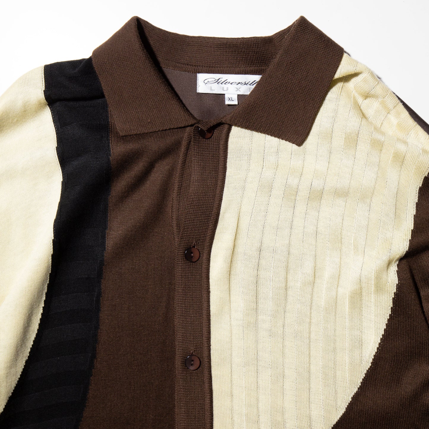 vintage geometry loose knit shirt