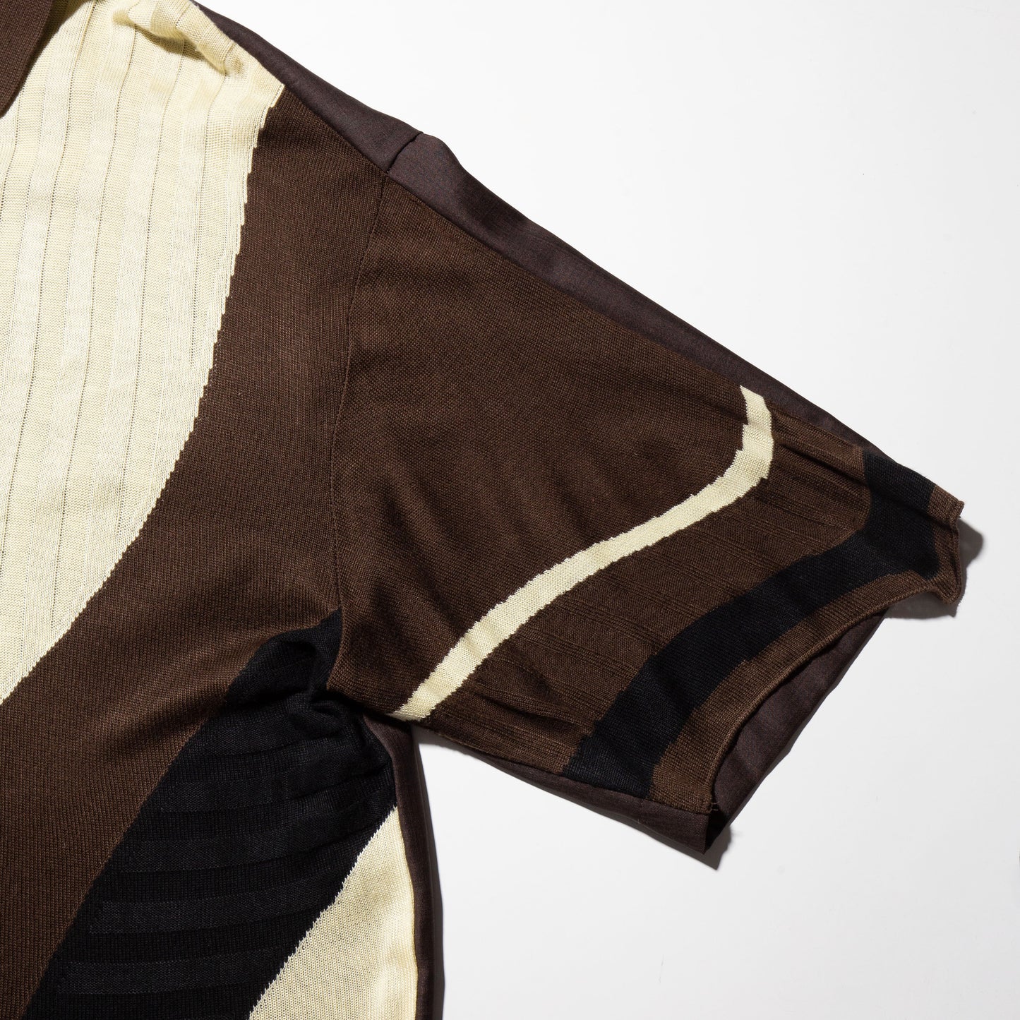 vintage geometry loose knit shirt