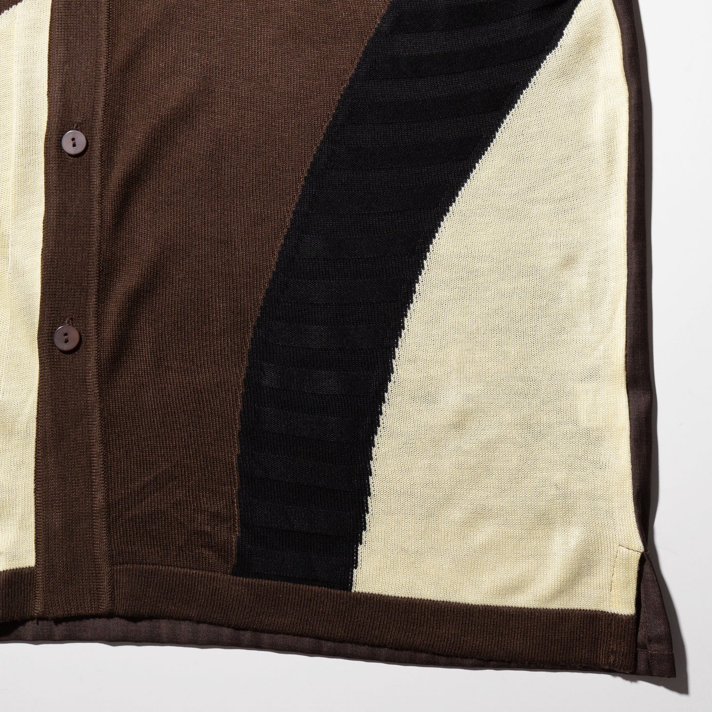 vintage geometry loose knit shirt