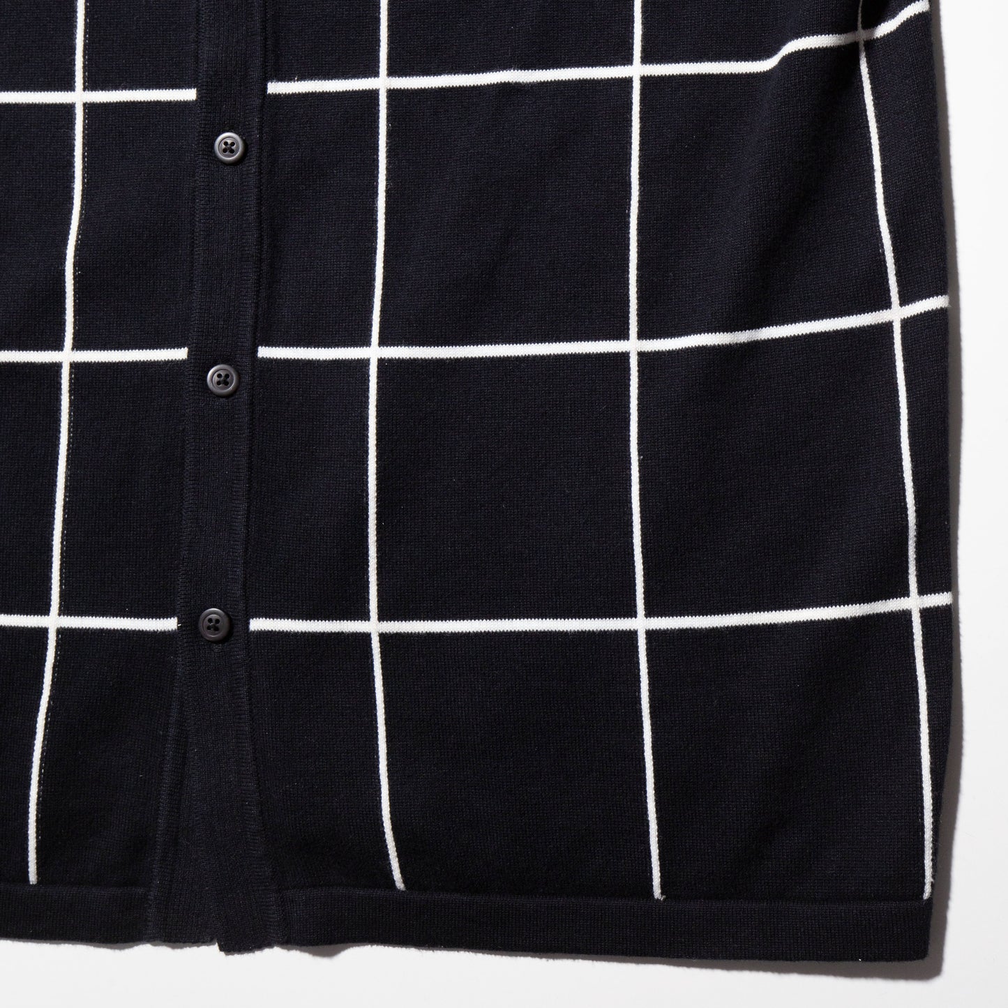 vintage window check knit h/s shirt