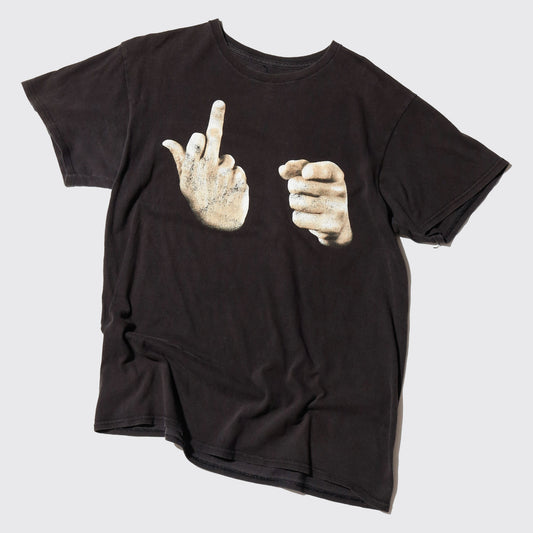vintage 00's f*ck hand sign t-shirt