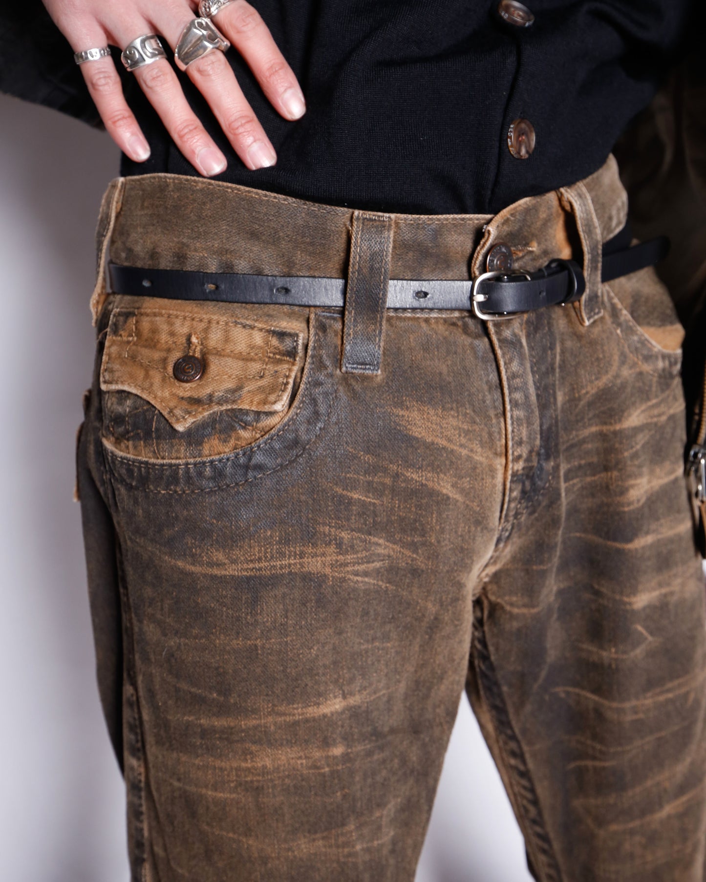 vintage 00's true religion ricky dust jeans