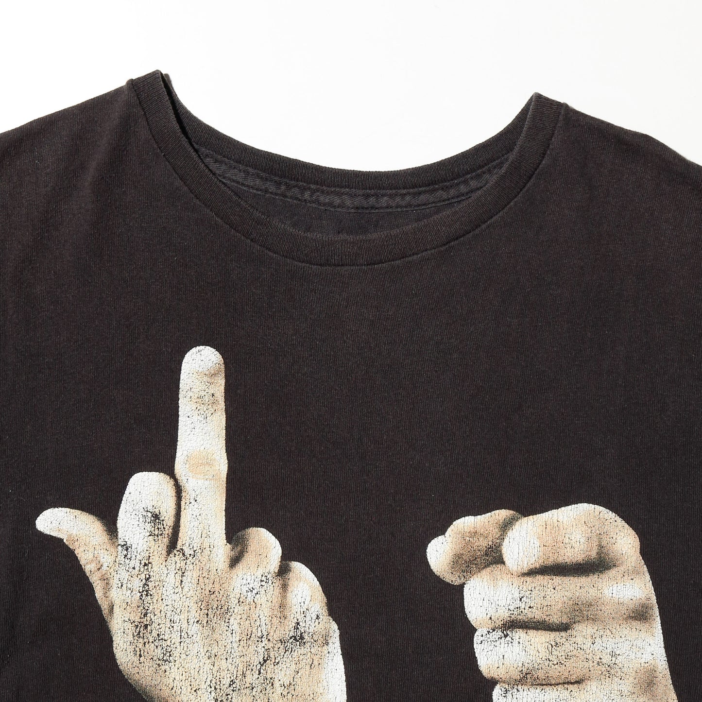vintage 00's f*ck hand sign t-shirt