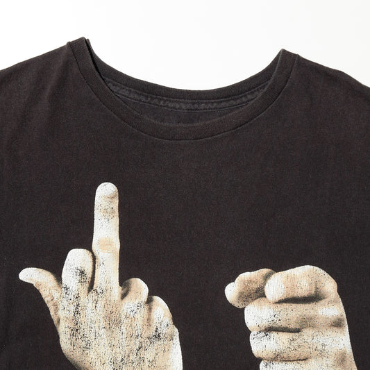 vintage 00's f*ck hand sign t-shirt