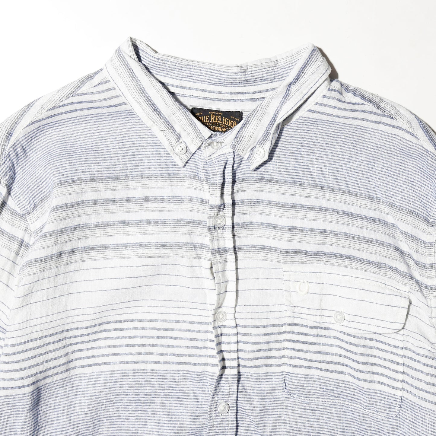 vintage true religion border linen shirt
