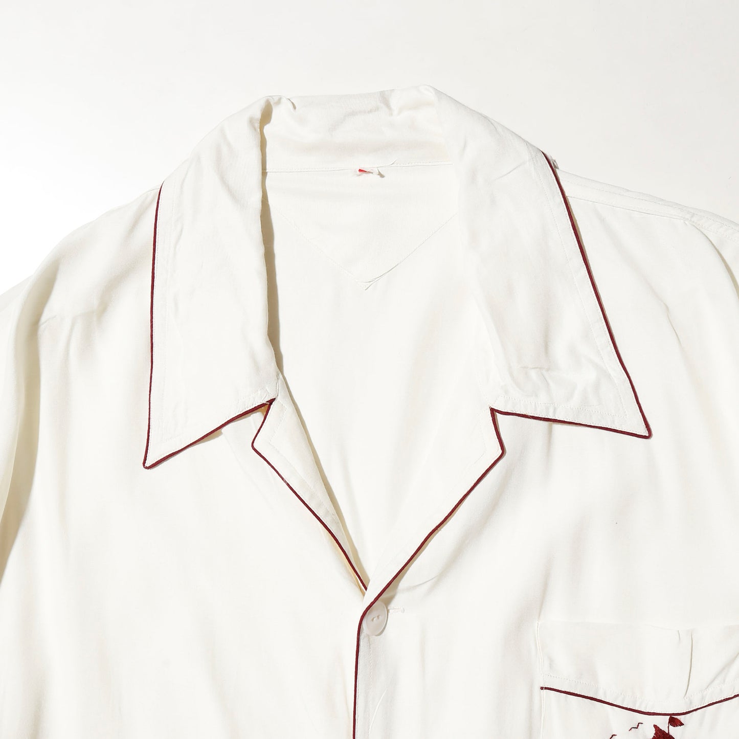 vintage broderied silk sleeper shirt