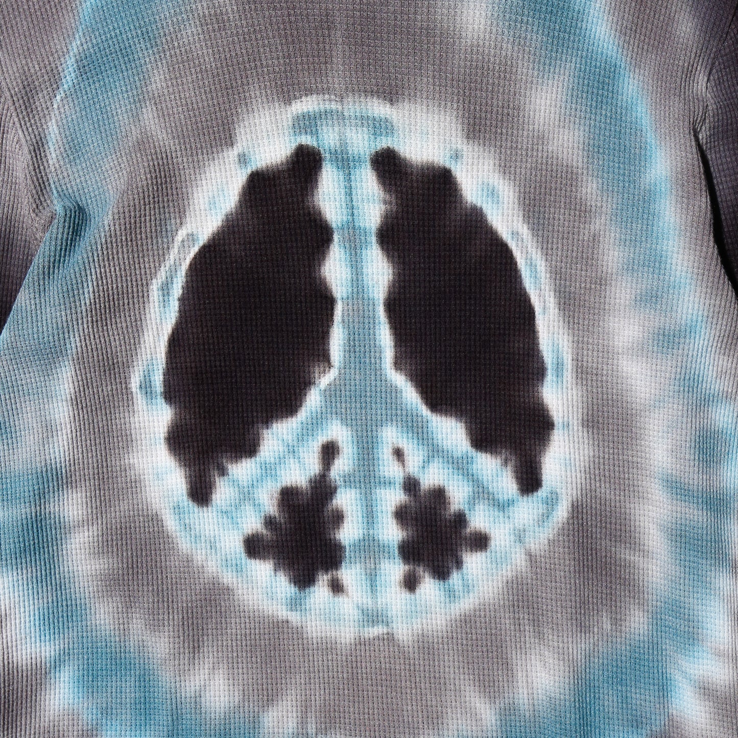 vintage psychedelic peace thermal cut sew