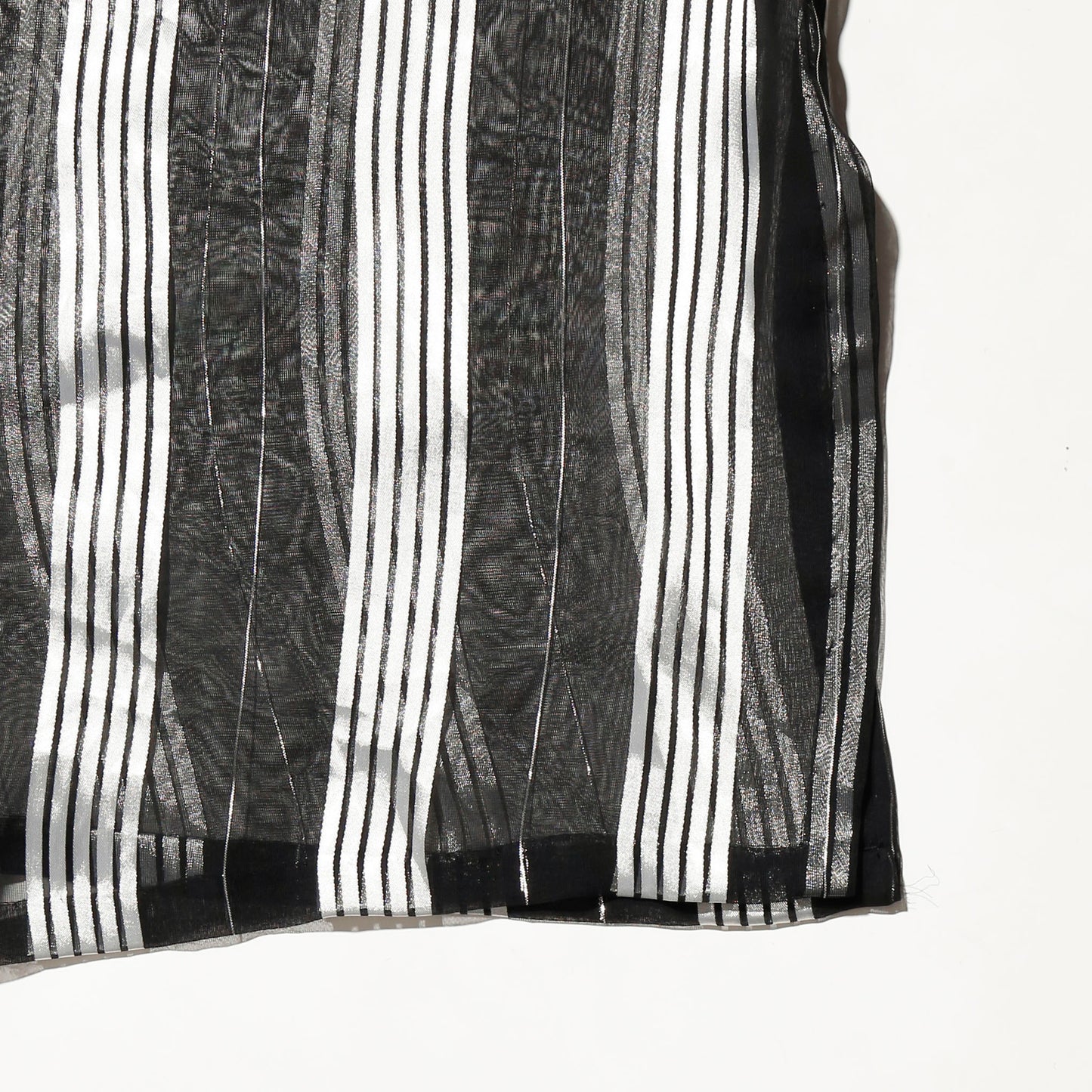 vintage shinny sheer stripe shirt