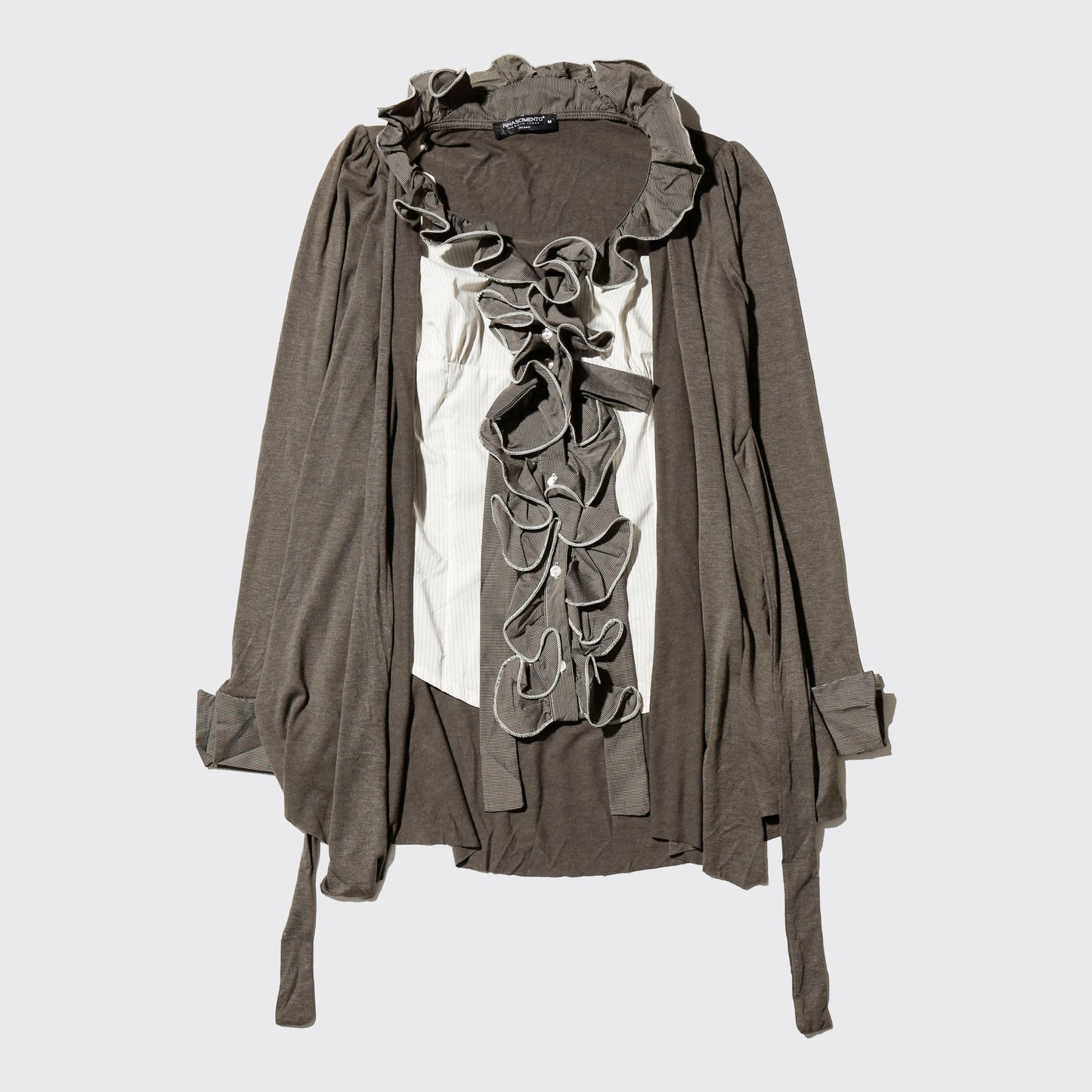 vintage euro hybrid ruffle dress shirt