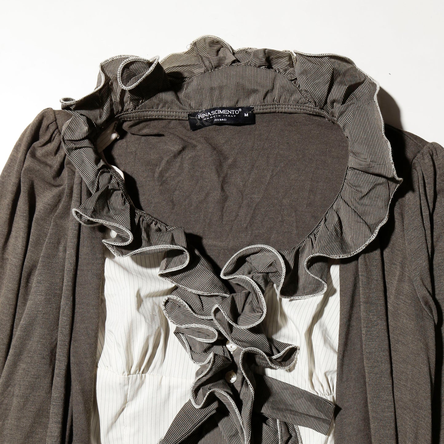 vintage euro hybrid ruffle dress shirt