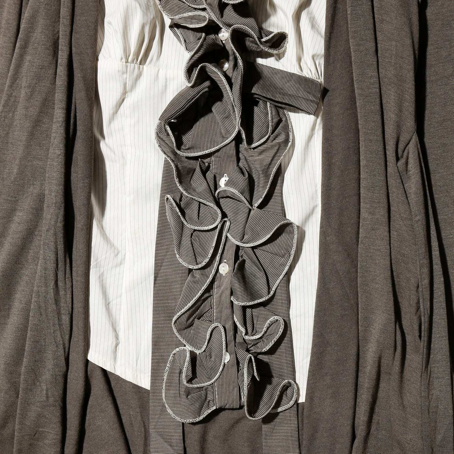 vintage euro hybrid ruffle dress shirt