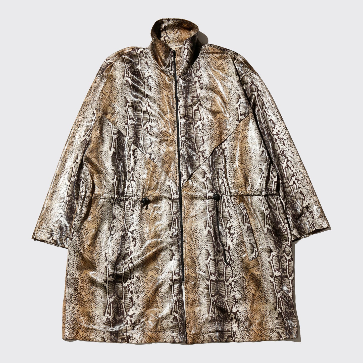 vintage python coated nylon coat