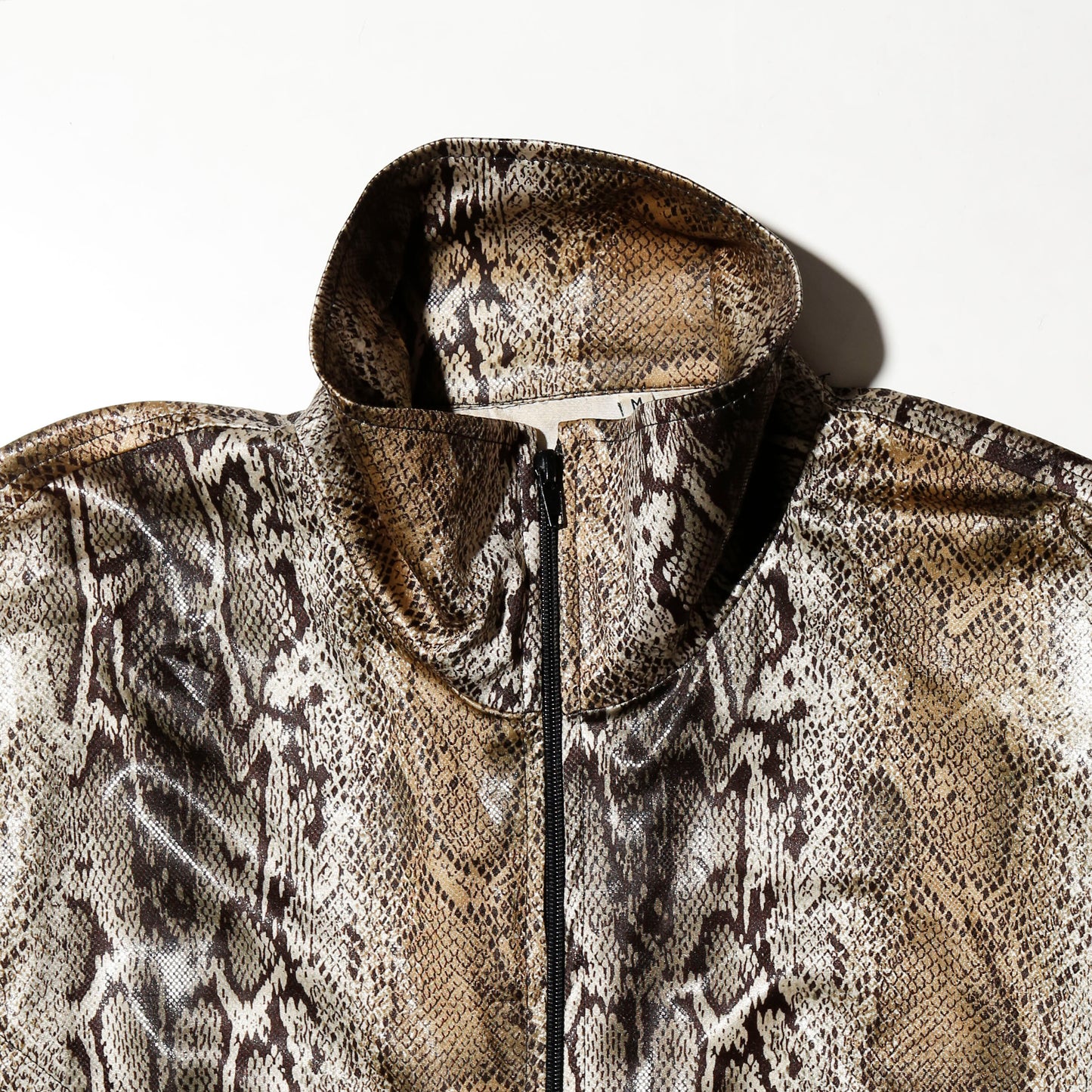 vintage python coated nylon coat