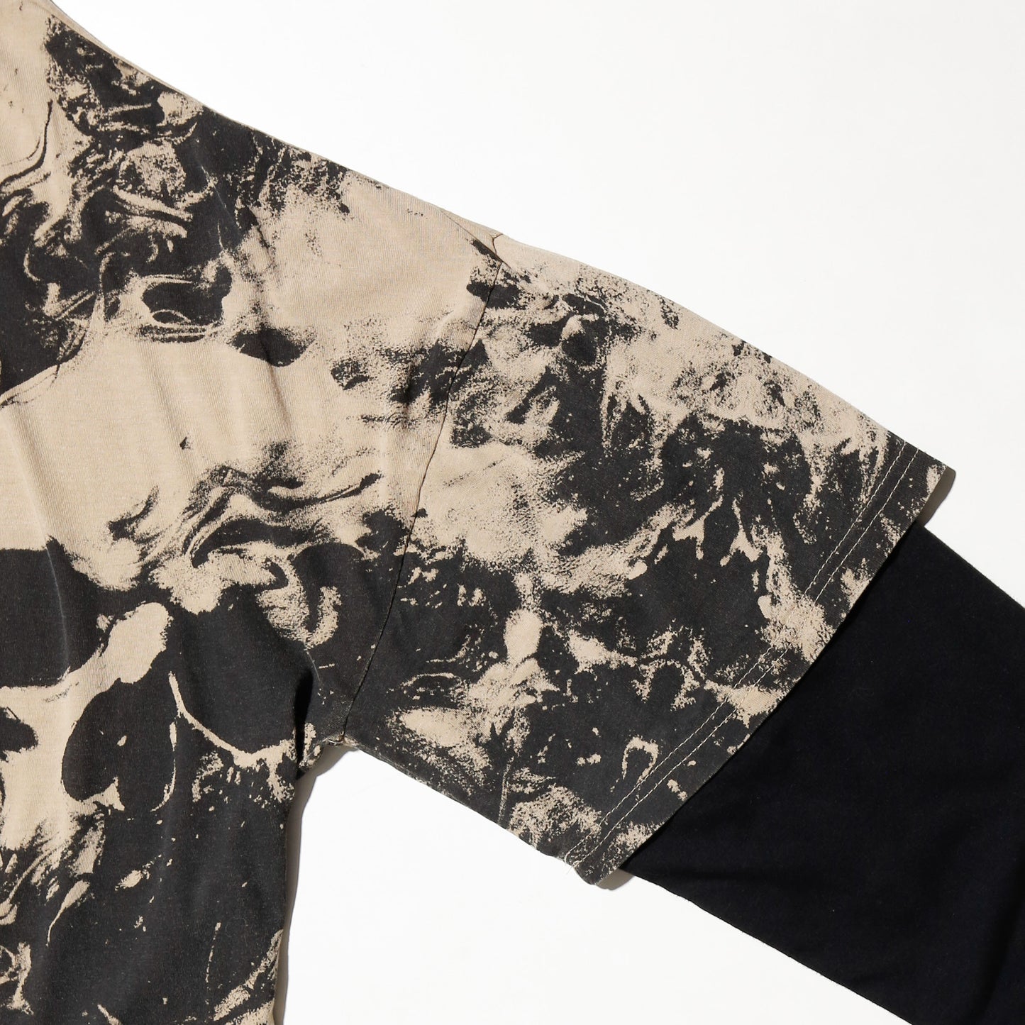vintage layered skull l/s cut sew