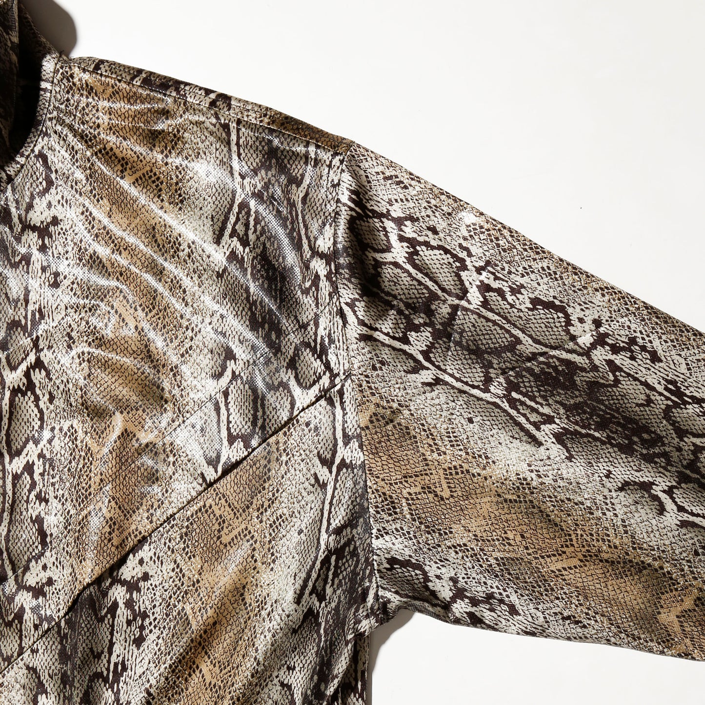 vintage python coated nylon coat