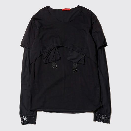 vintage flap layered l/s