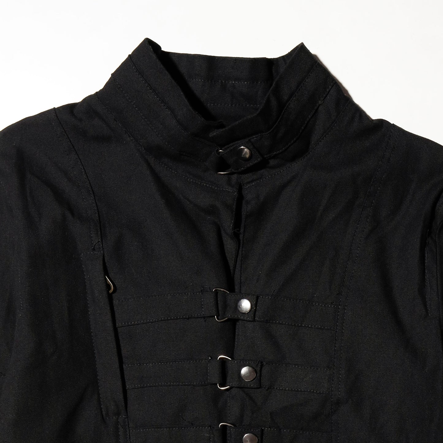 vintage cropped d-ring strap jacket