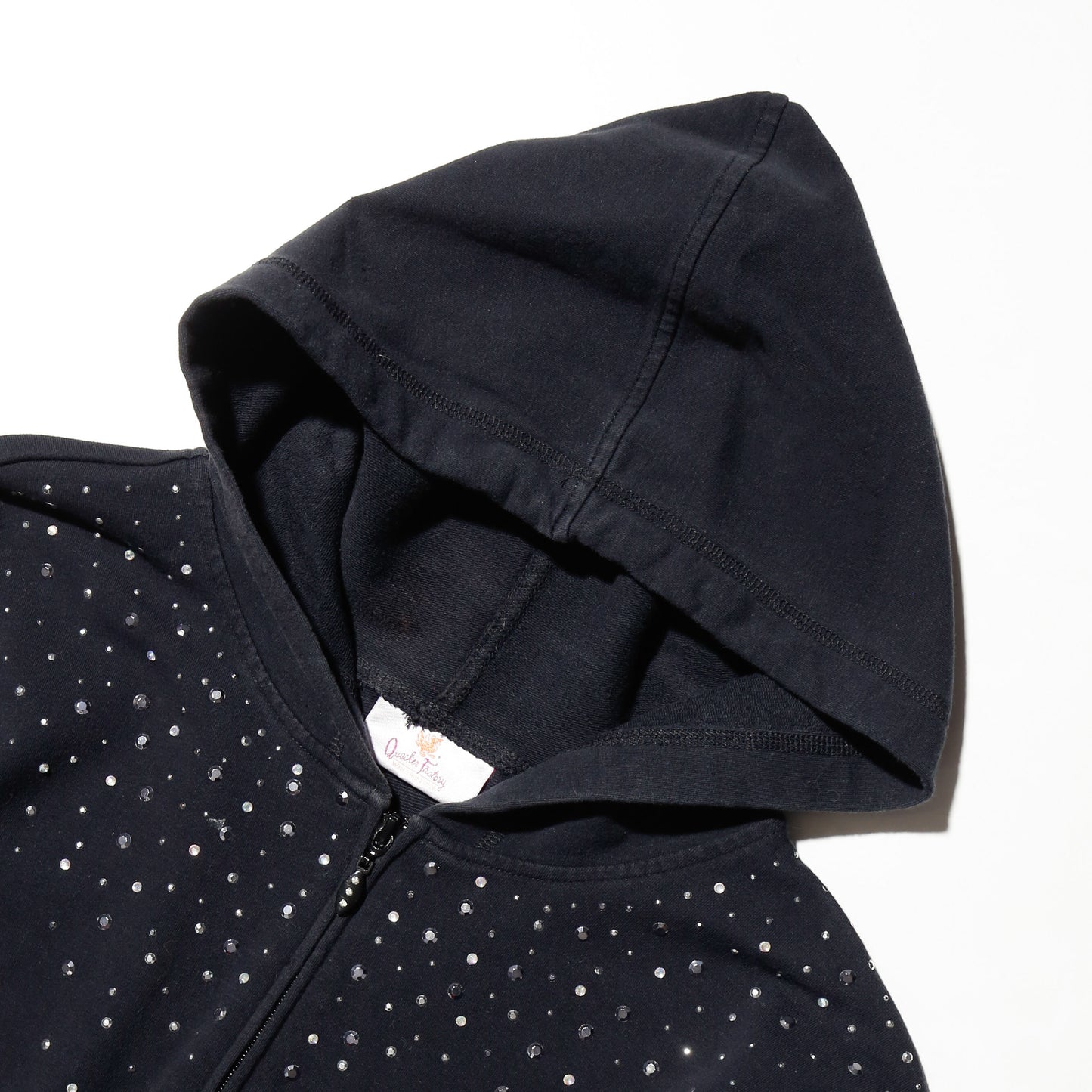 vintage shinny zip hoodie