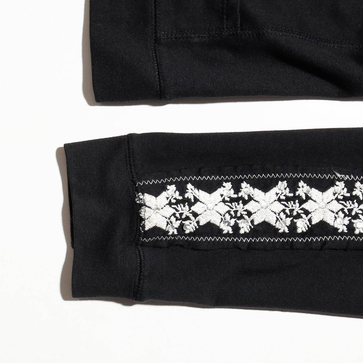 vintage snowflake broderied hoodie