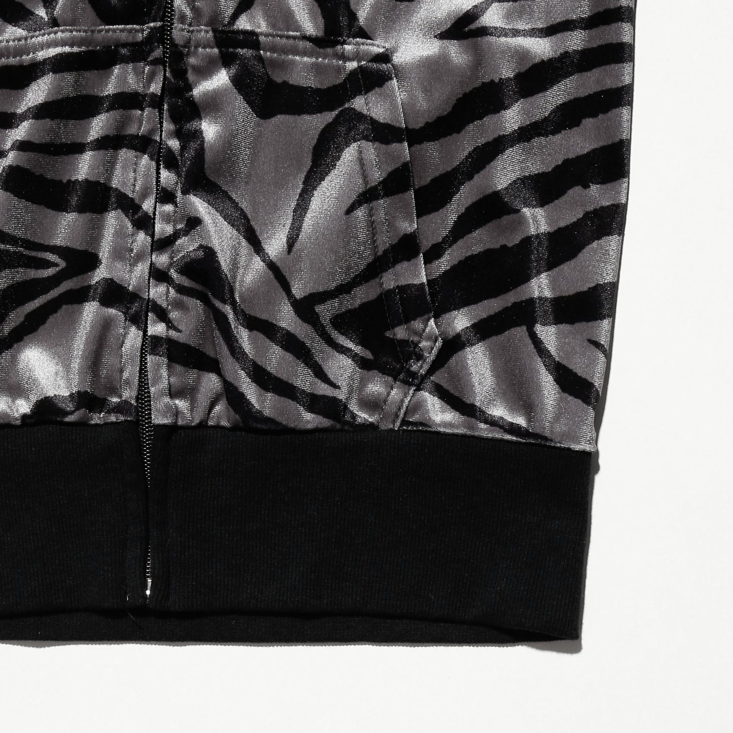 vintage zebra velour hoodie