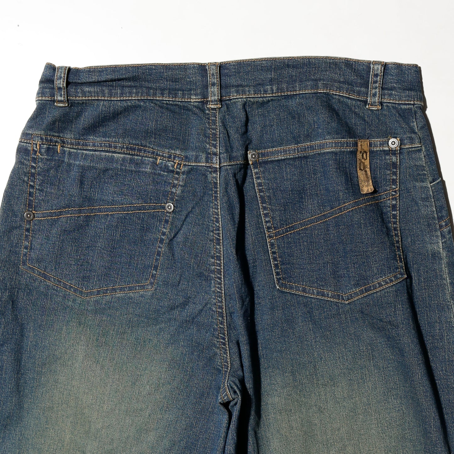 vintage low rise faded wide leg jeans
