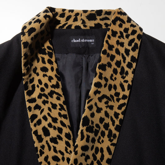vintage leopard smoking jacket