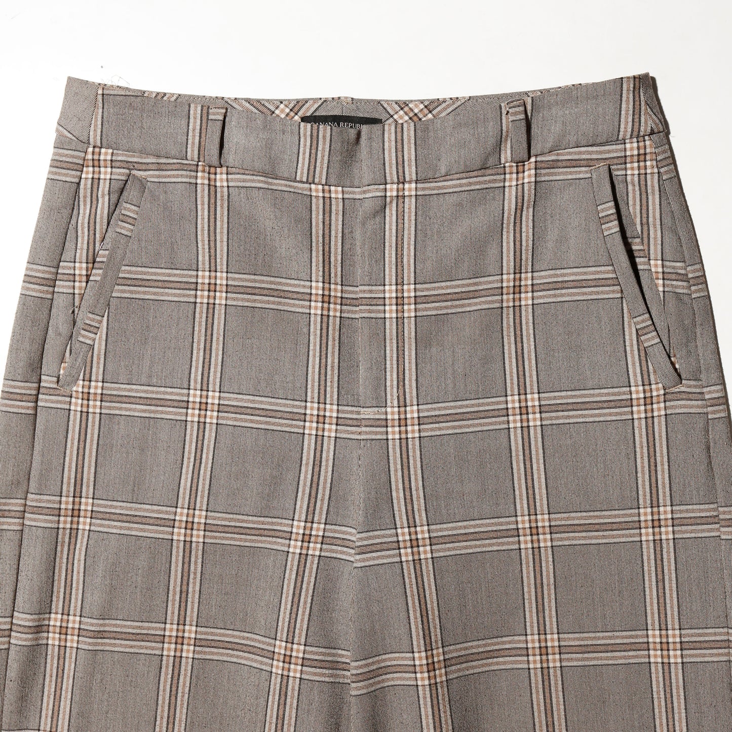 vintage banana republic check wide slacks