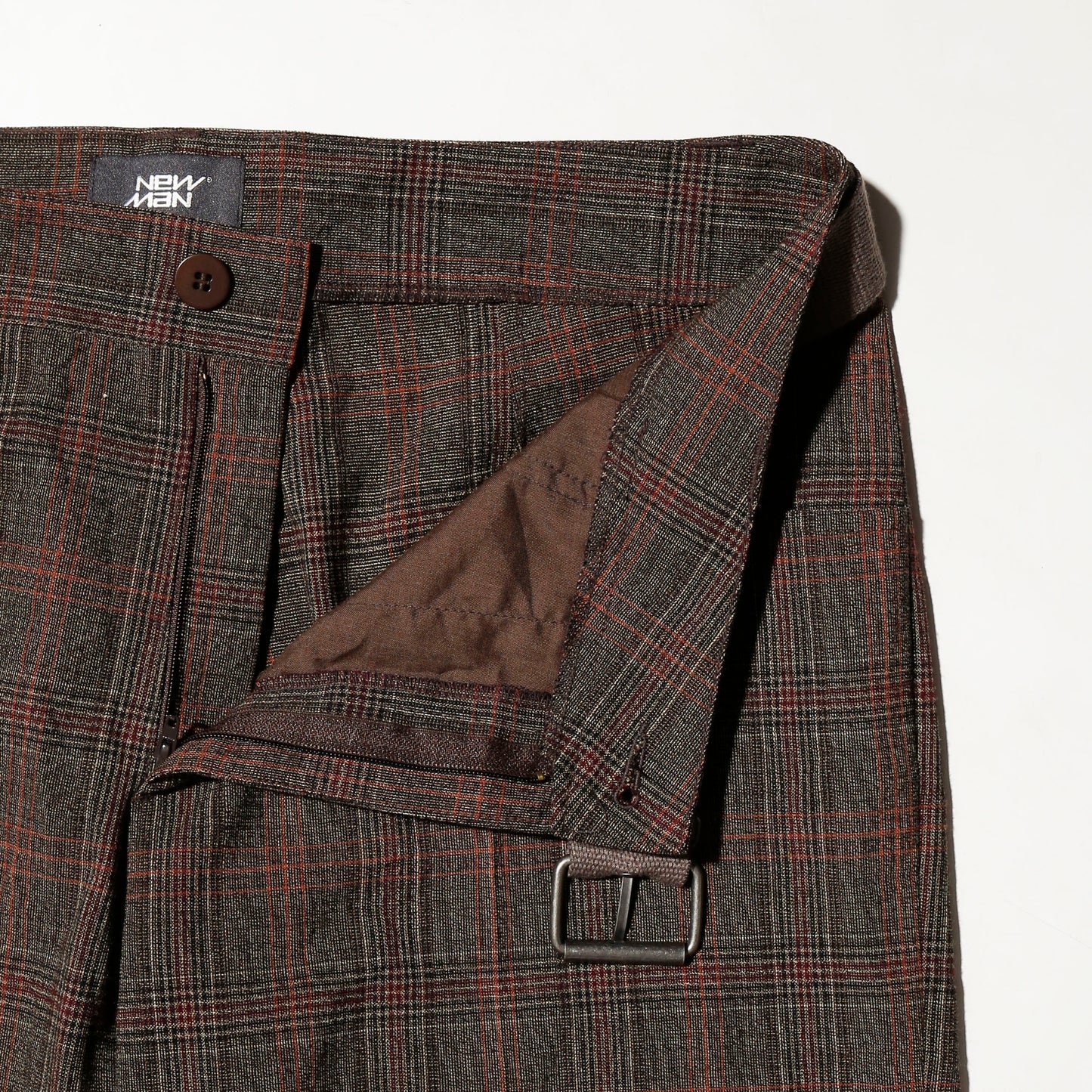 vintage belted low rise glen check shorts