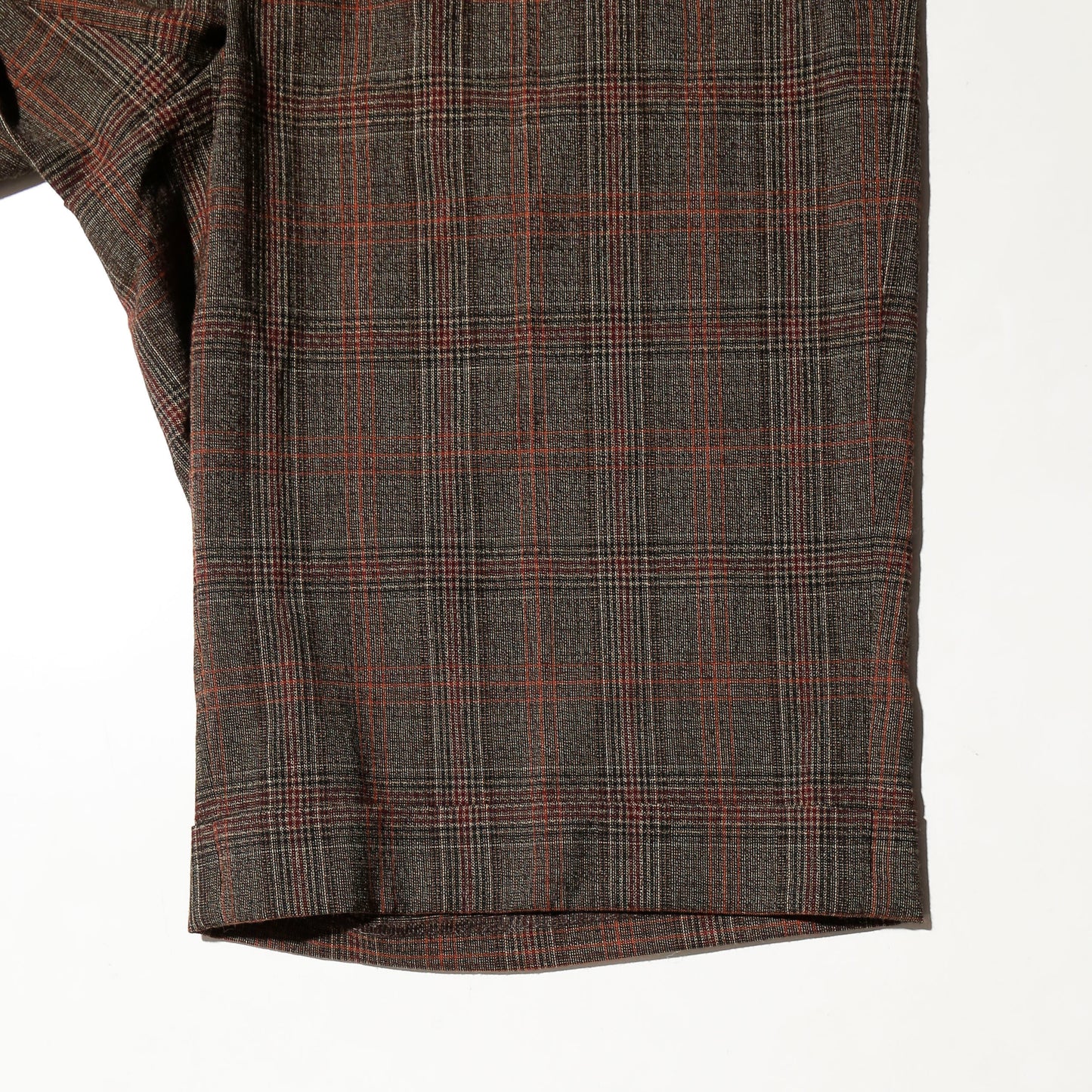vintage belted low rise glen check shorts