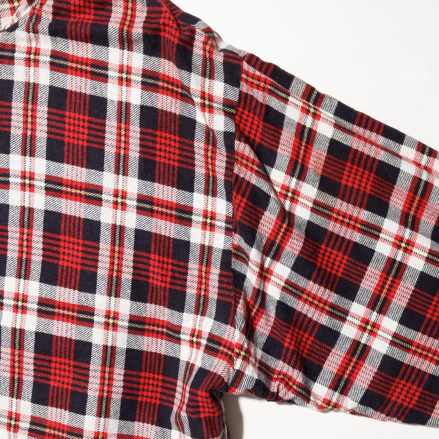 vintage reversible check hoodie, with copper badge