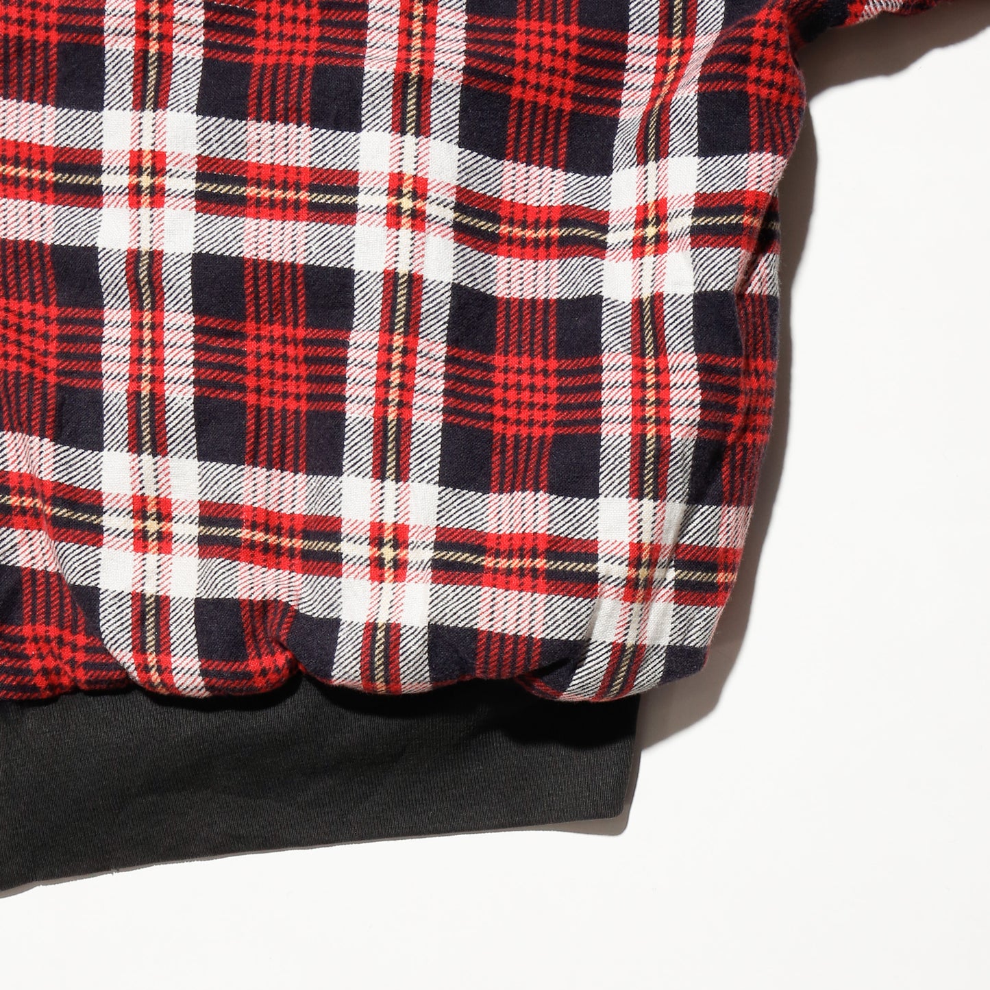 vintage reversible check hoodie, with copper badge