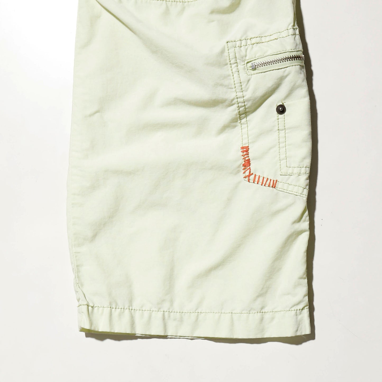 vintage low rise lace trim cargo nylon trousers