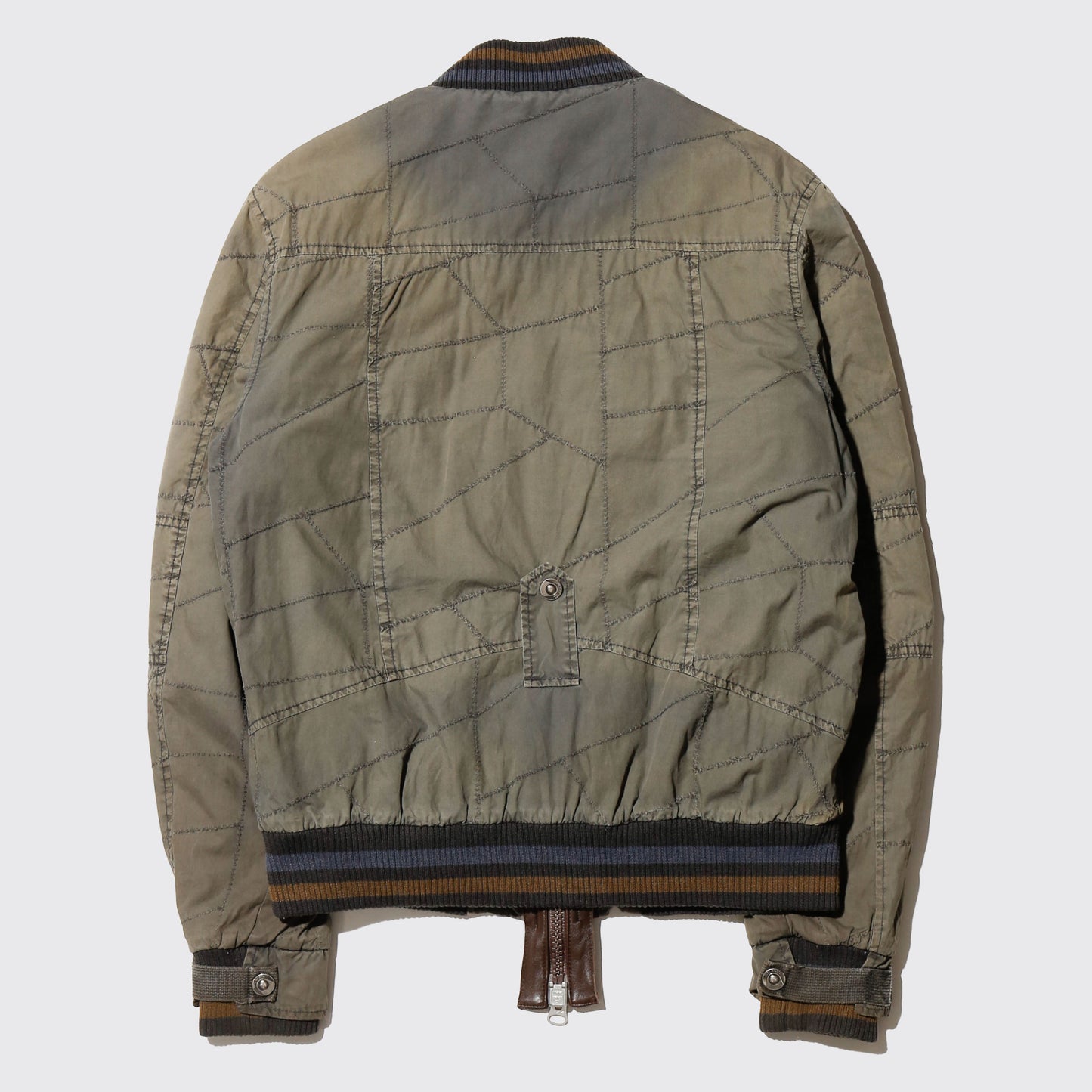 vintage repaired bomber jacket, with boa liner