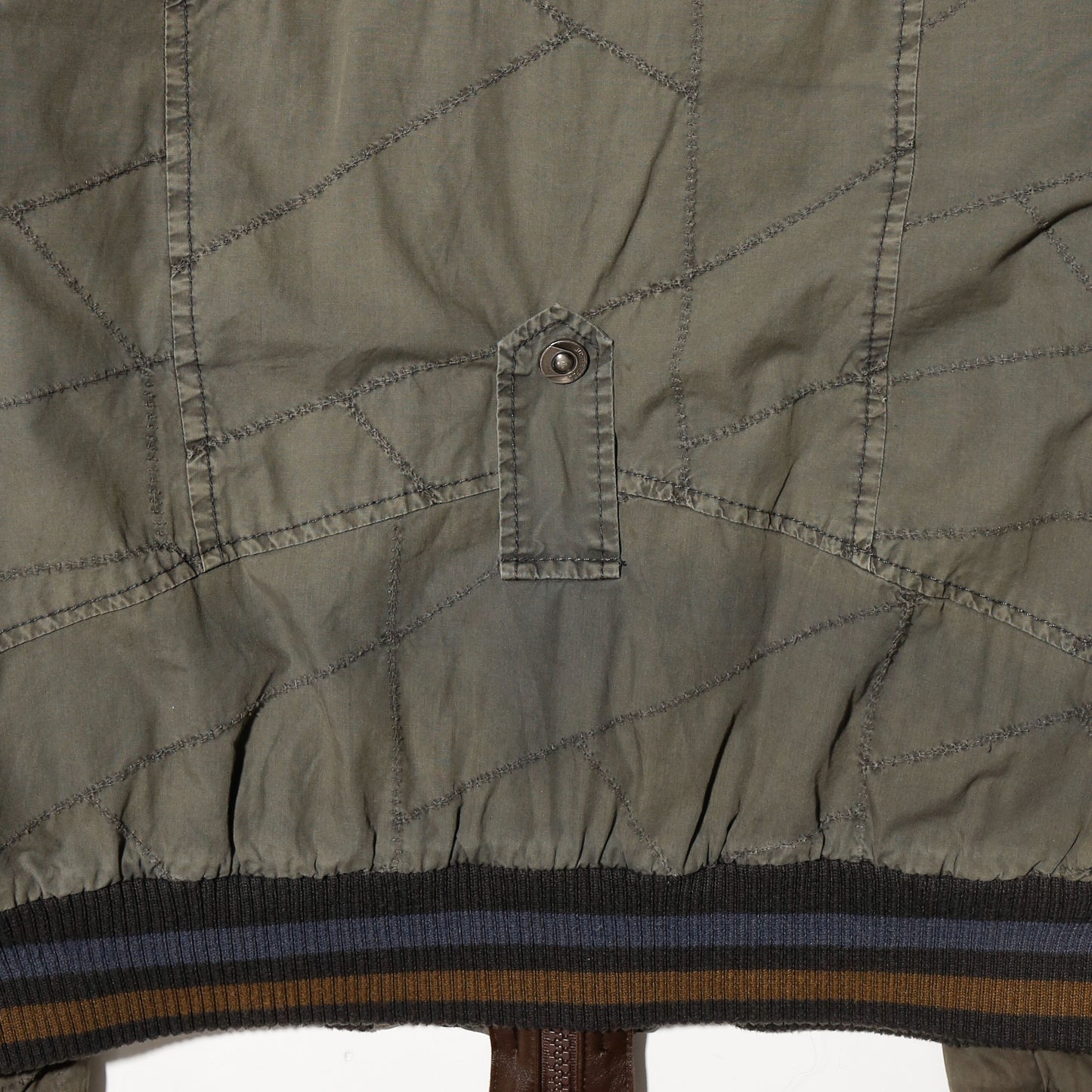 vintage repaired bomber jacket, with boa liner