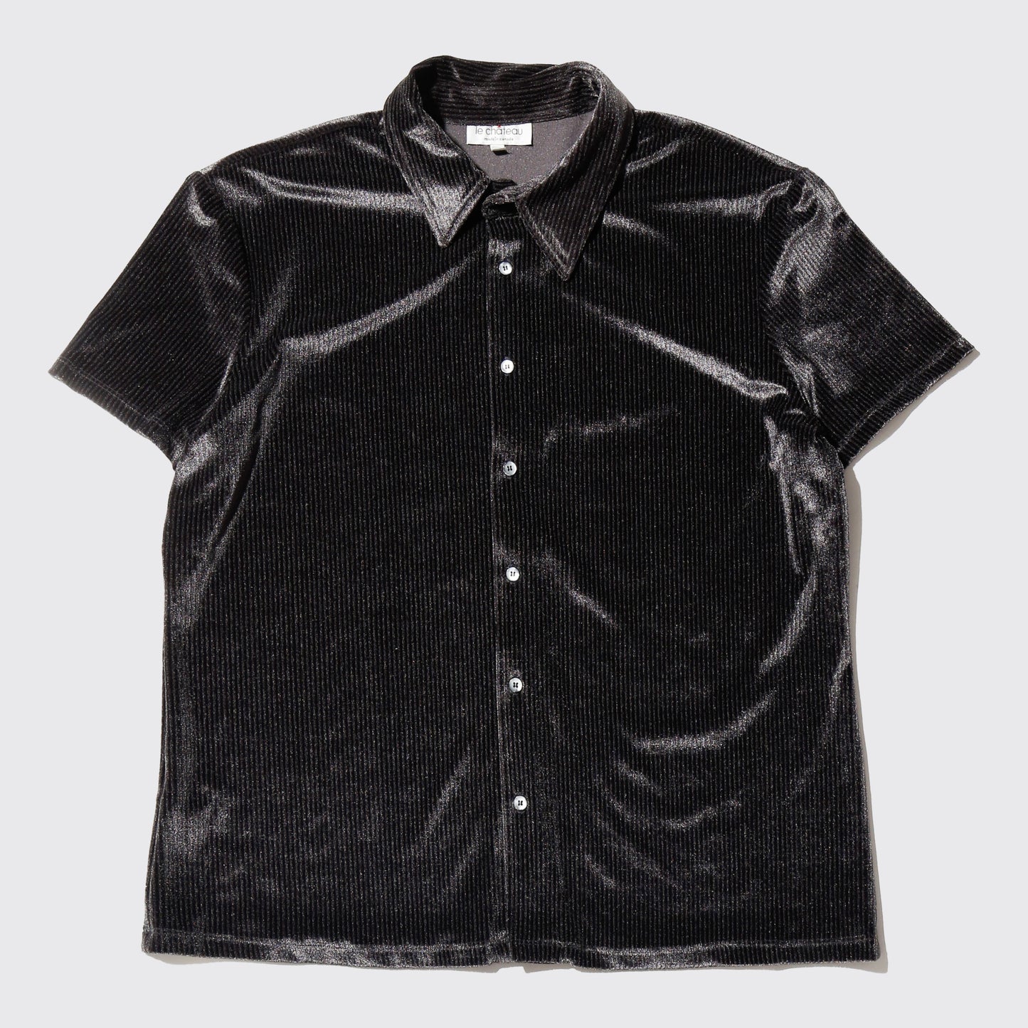 vintage 90's textured velour h/s shirt