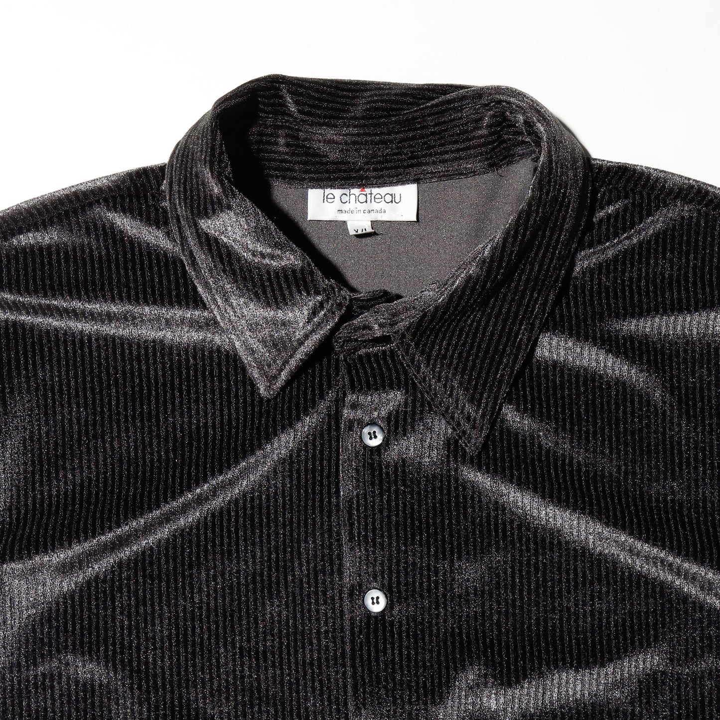 vintage 90's textured velour h/s shirt