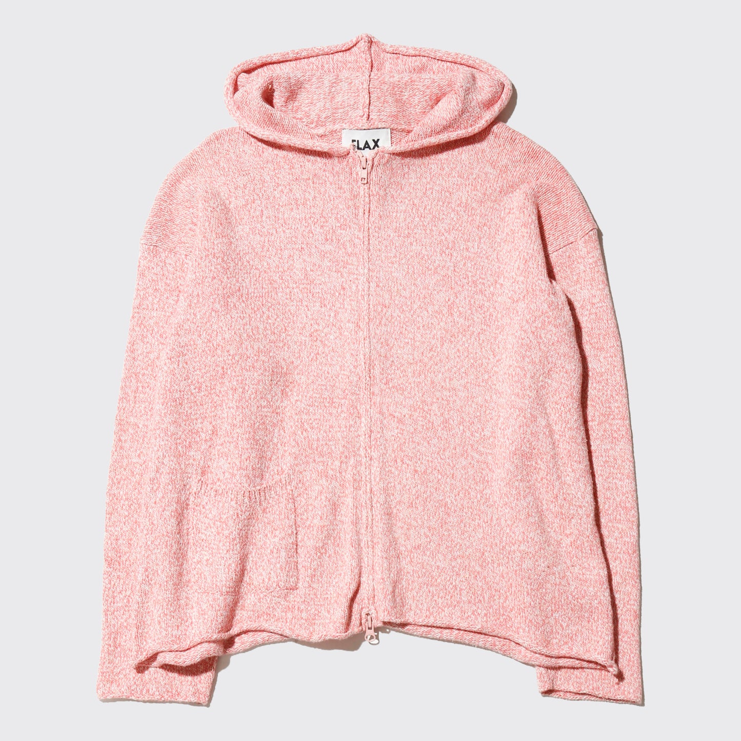 vintage FLAX peach melange knit hoodie