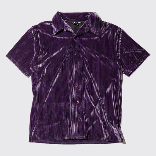 vintage 90's textured velour h/s shirt