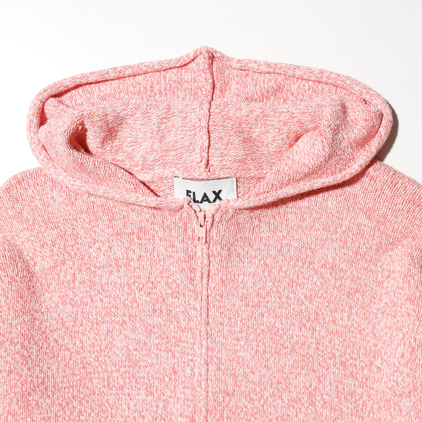 vintage FLAX peach melange knit hoodie